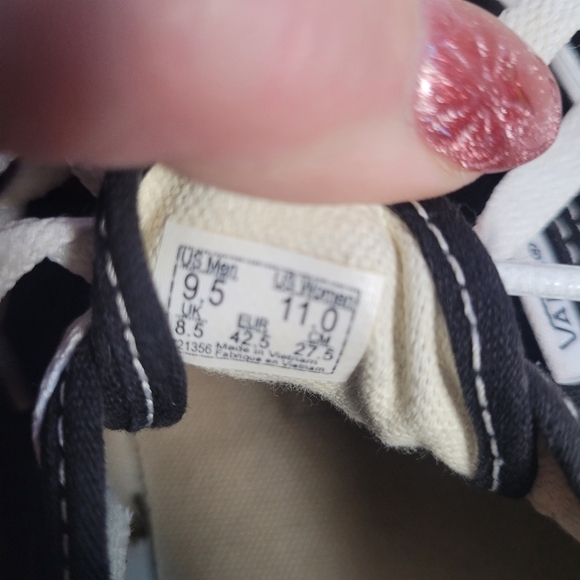Vans Era Black White Unisex Shoes Size M 9.5 W 11 - Picture 14 of 14
